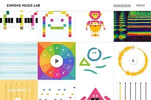 Screenshot Startseite Chrome Music Lab