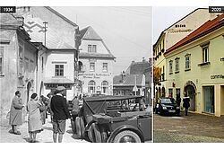 Vorschaubild Juxtapose Häuseransicht frühere und heute