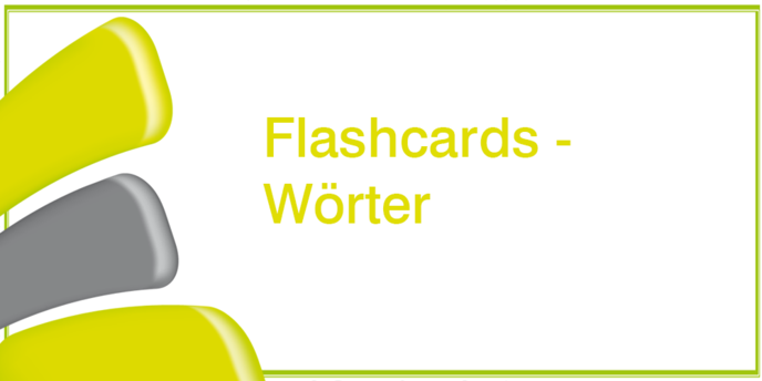 Vorlage Flashcards-Wörter