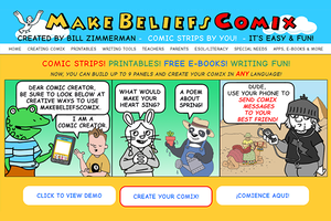 Benutzeroberfläche von Make Beliefs Comix