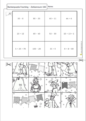 eduGenerator Puzzle Zahlenraum 100