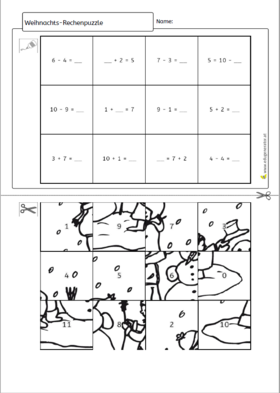 eduGenerator Puzzle Rechenpuzzle