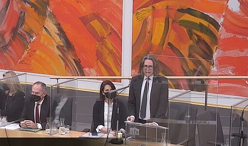 Polaschek bei seiner Antrittsrede im Parlament