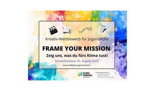 Logo auf buntem Hintergrund