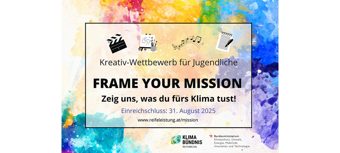 Logo auf buntem Hintergrund