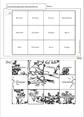 eduGenerator Puzzle Zusammengesetzte Namenswörter