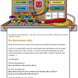 Schreib Kick Automat Benutzeroberfläche