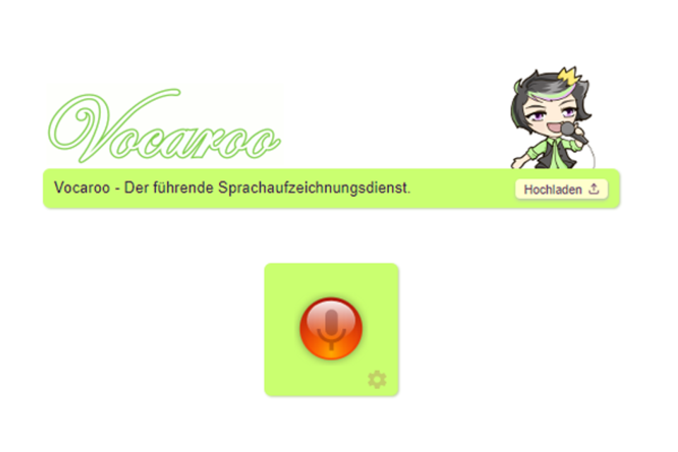 Vocaroo Vorschaubild Screenshot Vocaroo