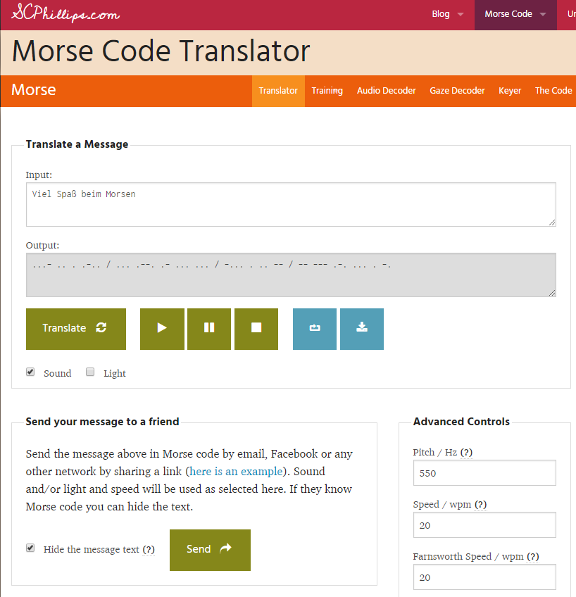 Morse Code Generator Morse Code Generator