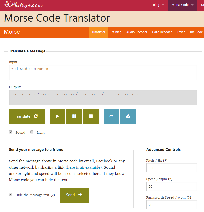 Morse Code Generator