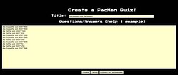 Frageeingabe PacMan