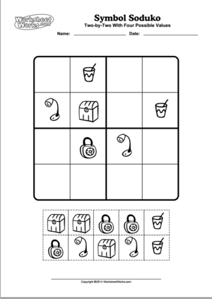 Symbol Sudoku Ausschneidekärtchen