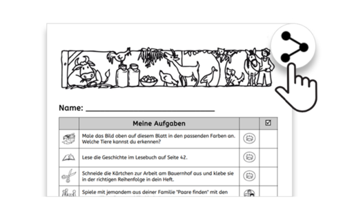 exemplarischer Wochenplan, Share-Button