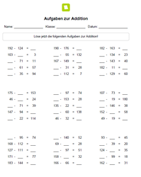 Mathematik Arbeitsblatt