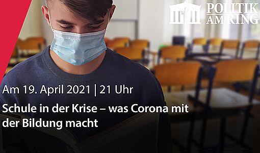 Schüler mit Maske - Foto: Pixabay; Grafik: Parlamentsdirektion/Pia Wiesböck Schüler mit Maske