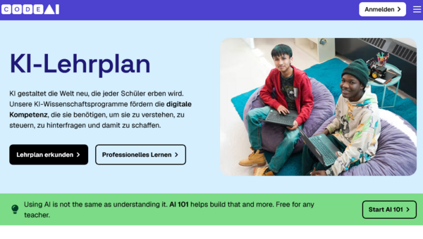 KI-Lehrplan auf code.ai