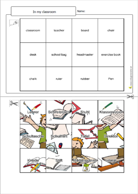 eduGenerator Puzzle Vokabeln Classroom