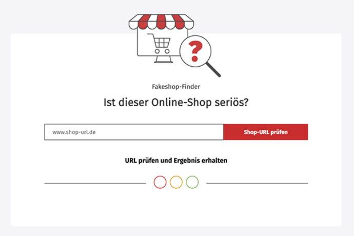 Eingabemaske Fakeshop-Finder