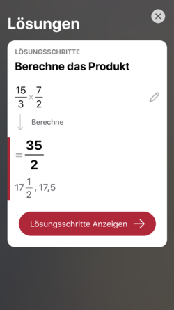 Photomath - Lösung