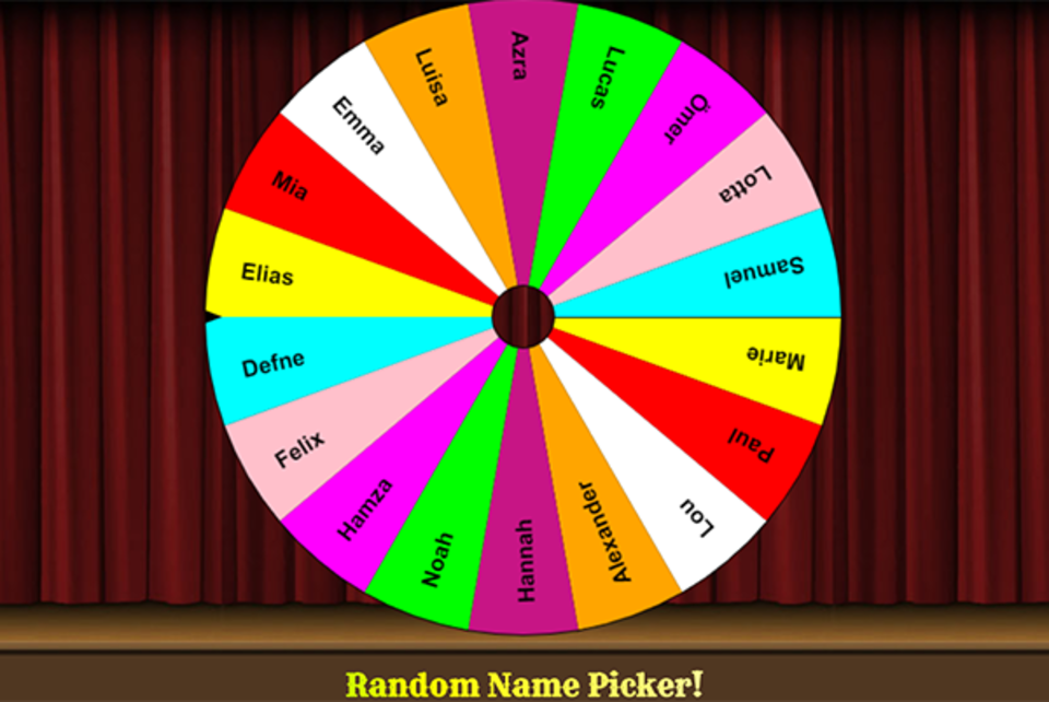 Screenshot Random Name Picker