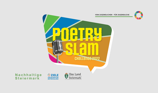 Logo Poetry Slam 2022 des Landes Steiermark