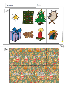 eduGenerator Puzzle Weihnachtsvokabeln