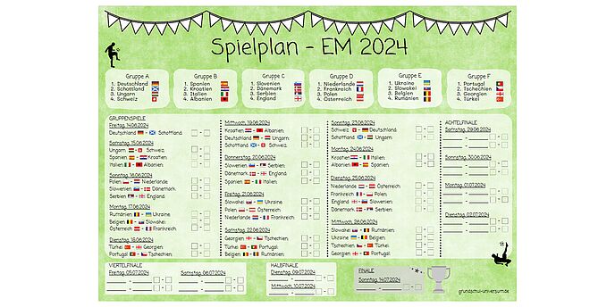 Spielplan Fußball-M 2024