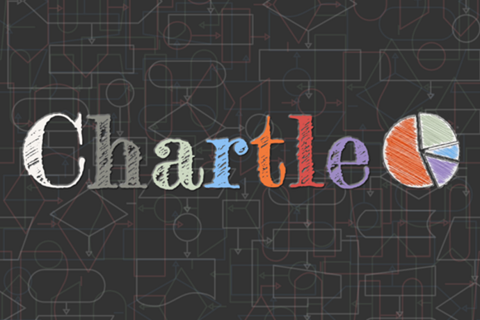 Chartle Logo auf schwarzem Hintergrund