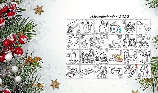 Adventkalender zum Ausmalen